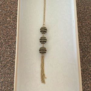 Gold tassel necklace
